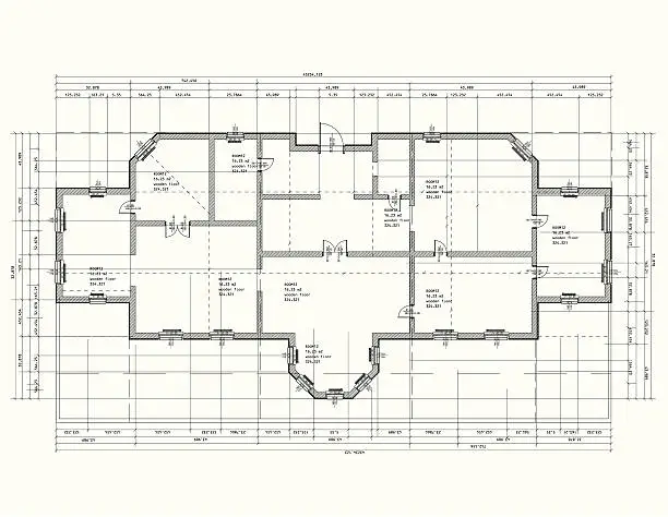 Vector illustration of House plan