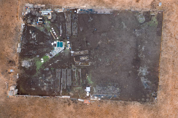istock A rectangular plot of land is being prepared for the construction of a high-rise building. 1211950117