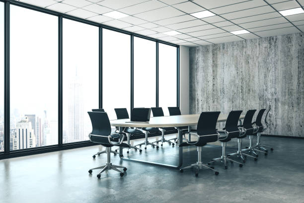 istock Contemporary conference room interior 1211954699