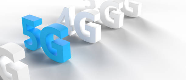 istock 5G concept 3D text illustration on white background with space for text or images. 1211955234