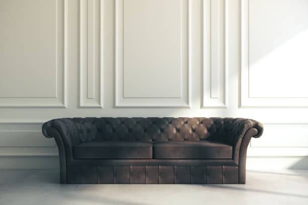 istock Brown sofa a in white room 1211956681