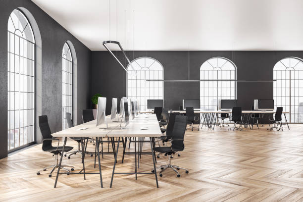 istock Wooden coworking office 1211960855