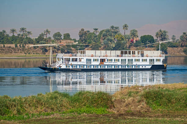 istock Large egyptian river cruise dahabeya boat sailing on Nile 1211962266