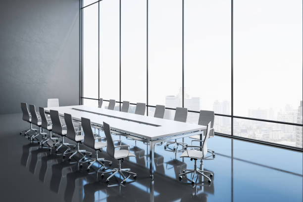 istock Contemporary conference room interior 1211963343