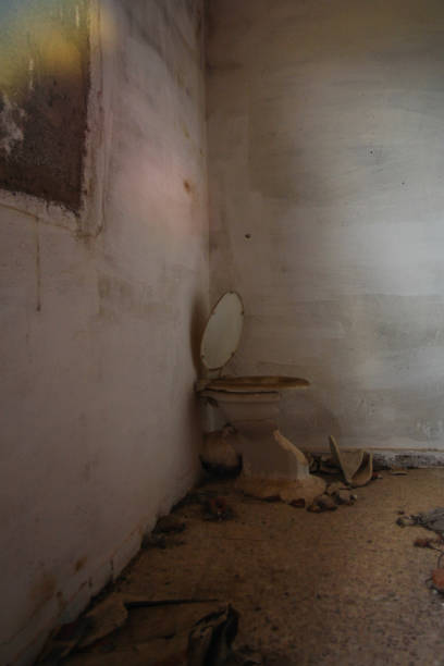 istock Abandoned and dirty wc place 1211968260