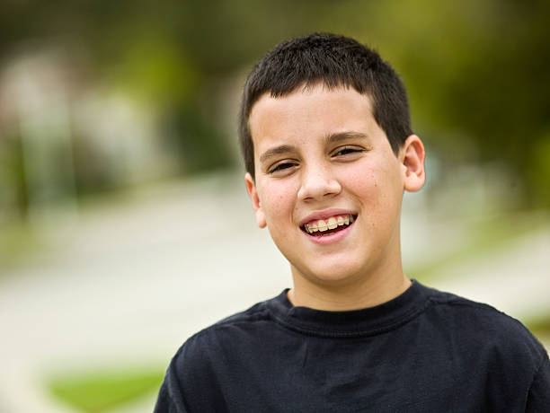 istock Ten years old child laughing 121196965