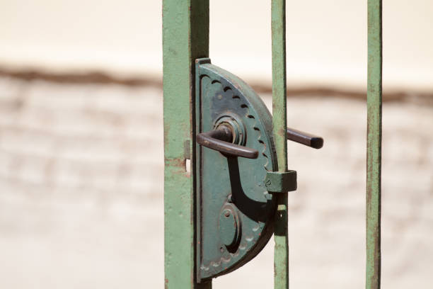 Detail of open old gate in Potsdam