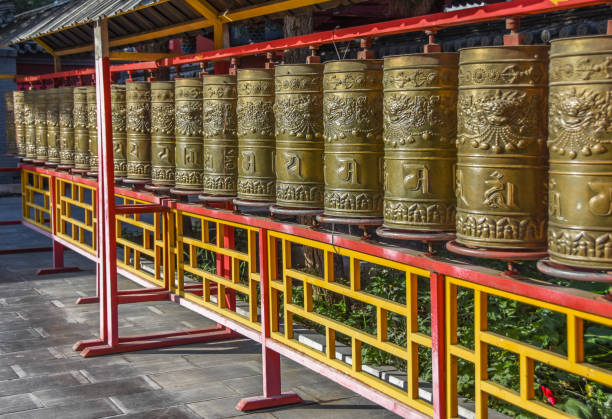 istock Tibetan prayer wheel 1211977983