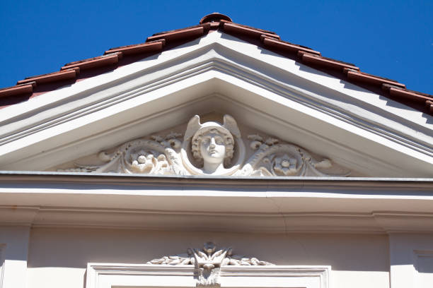 istock Baroque gable with head carving in Potsdam 1211978556