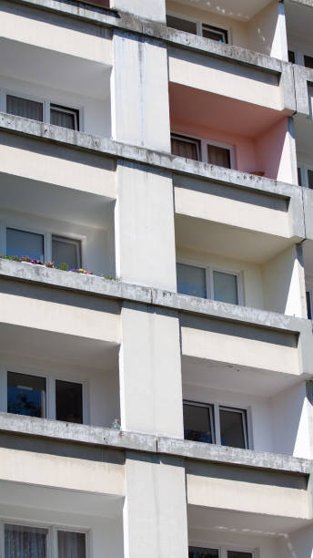 istock Condominium facade from 70ies in Potsdam 1211979962