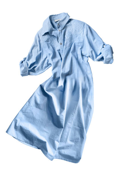 istock Blue oversized dress isolated 1211981303