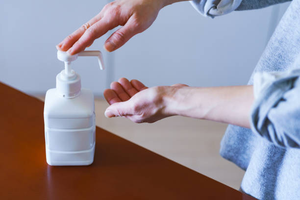 istock Alcohol bottle spray for anti virus 1211984946