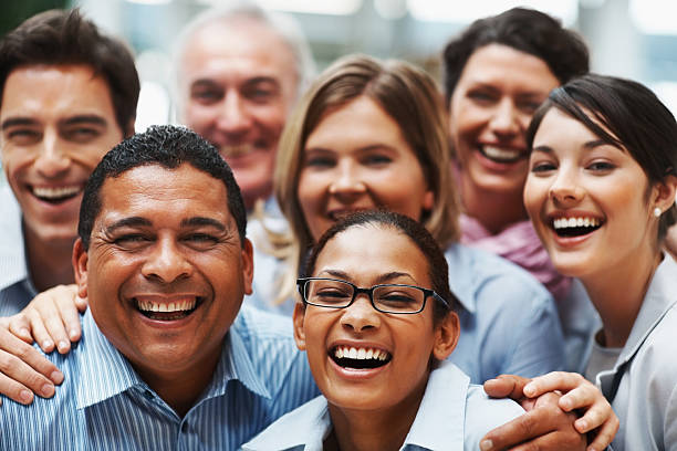 istock Successful diverse business team laughing together 121198601