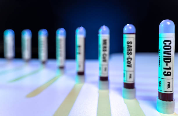 istock Coronavirus (COVID-19) blood test sample tube and other deadly virus samples scene 1211992568