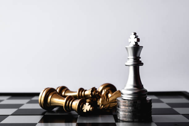 istock A chess king last stand as a true winner.Money game concept. Copy space. 1211993743