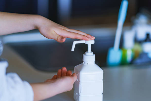 istock Alcohol bottle spray for anti virus 1211996237
