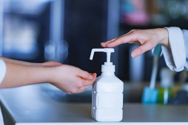 istock Alcohol bottle spray for anti virus 1211996241