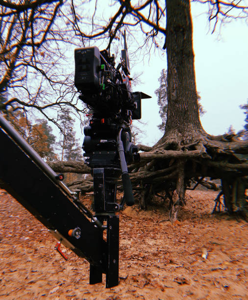 istock movie camera on mini crane 1211999084