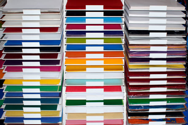 istock Colorful cardboard stand 1212003617