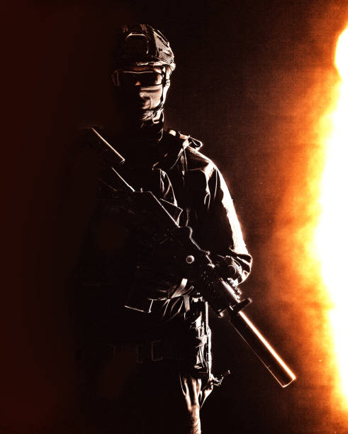 istock Private military or security company armed guard 1212004368