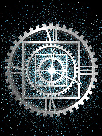 Machine Time Symbol Abstract Clock Concept Time Machine Stock Photo - Download Image Now ...