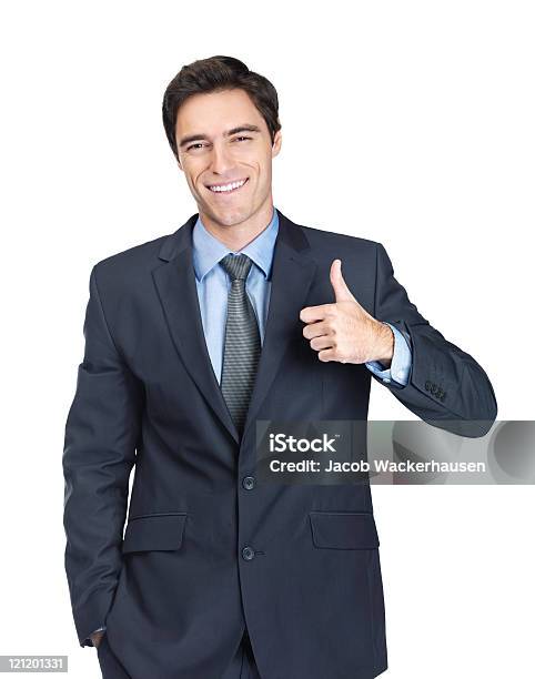 ハンサムビジネス男が親指を立てるギブ - 1人のストックフォトや画像を多数ご用意 - 1人, あこがれ, よそいきの服