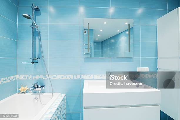 Bathroom Interior Stock Photo - Download Image Now - Home Decor, Architecture, Bathtub