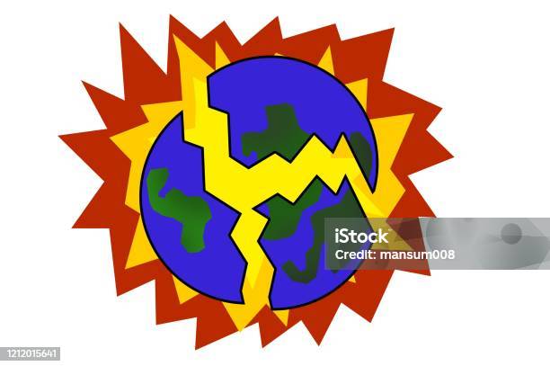 Earth Exploding Vector Images Planet Earth Explode Stock Illustration - Download Image Now ...