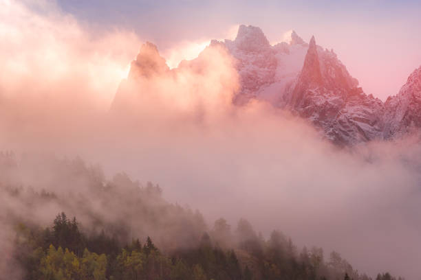istock Colorful evening mountains landscape with clouds 1212015886