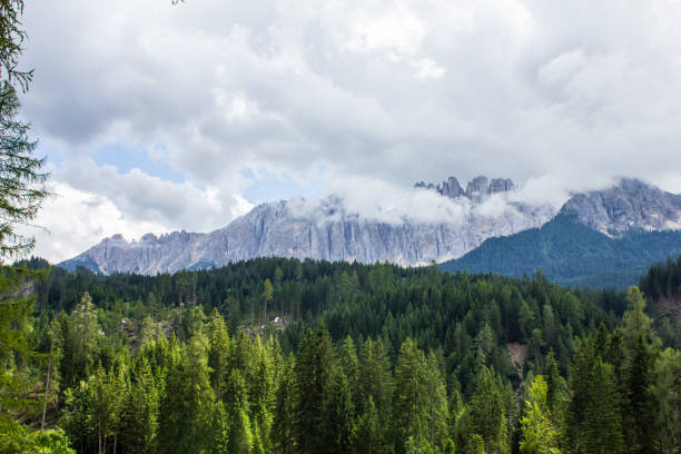 pasmo górskie latemar - latemar mountain range zdjęcia i obrazy z banku zdjęć