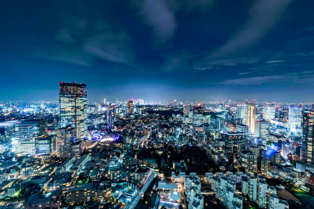 istock Japan night view from Tokyo skyscraper towards Akasaka 1212017286