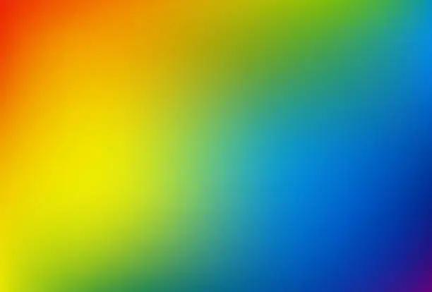 Vector illustration of Gradient mesh blurred background in soft rainbow colors.