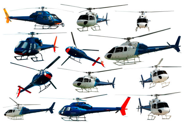 istock Collection of helicopters isolated 1212024465