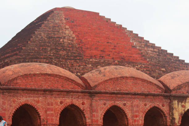 istock beautiful pyramidal type temple made up of red bricks 1212025702
