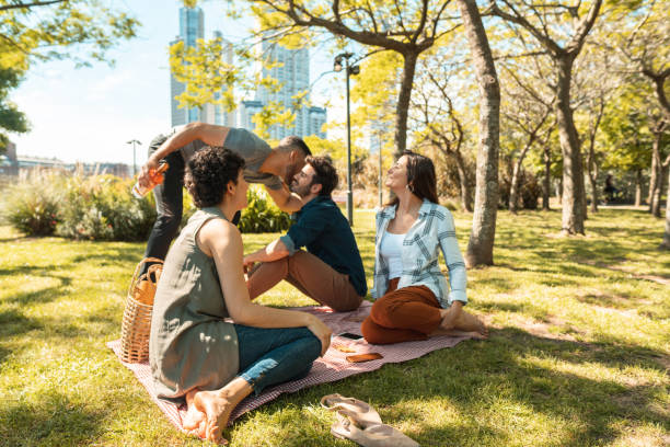 istock People meeting in public park 1212029542