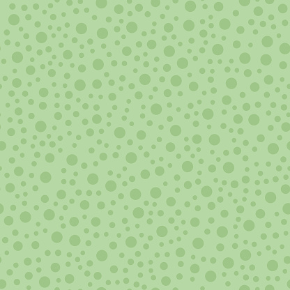 Vector dot polka seamless pattern. Hand drawn dots isolated on pastel green background. Random structure texture print for fabric, textile, paper, cards.