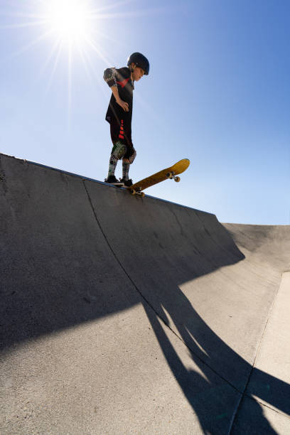 istock Young Boy at the Skatepark 1212045282