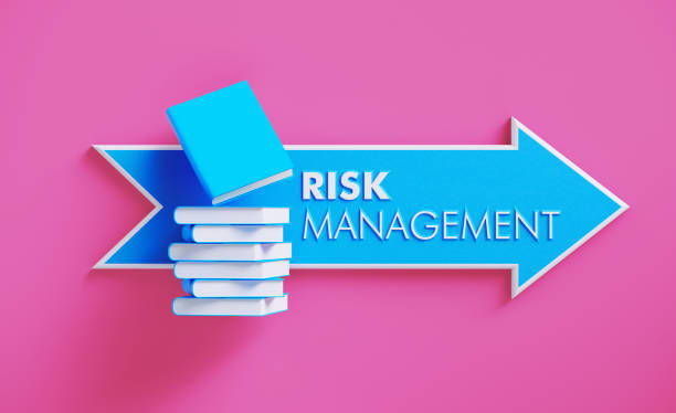 istock Book of Risk Management Over Blue Background 1212046852