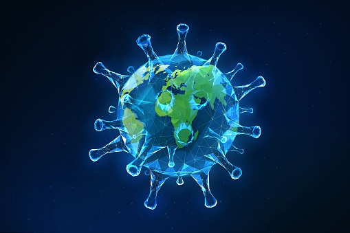 3d Rendering For The Global Coronavirus Pandemic Stock Photo - Download  Image Now - Pandemic - Illness, Globe - Navigational Equipment, Coronavirus  - iStock