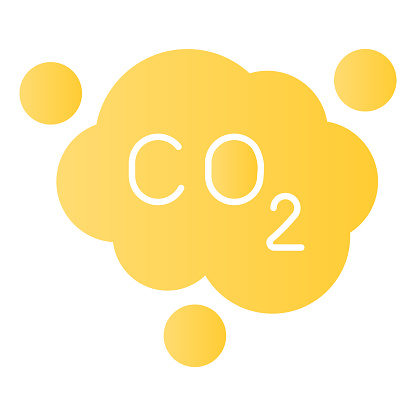 Carbon dioxide formula line icon. Air emissions CO2, smog cloud. Oil industry vector design concept, outline style pictogram on white background