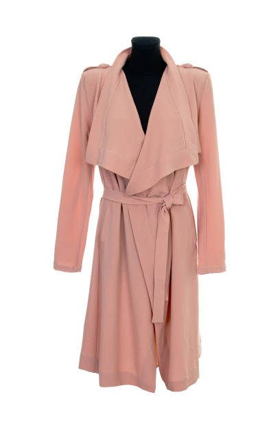 istock pink long stylish women coat jacket 1212051423