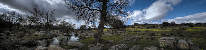 Landscape of the Montes de Toledo in Castilla La Mancha, Spain.