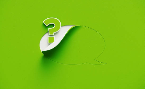 istock Curling Green Chat Bubble and Question Mark on Green Background 1212052755