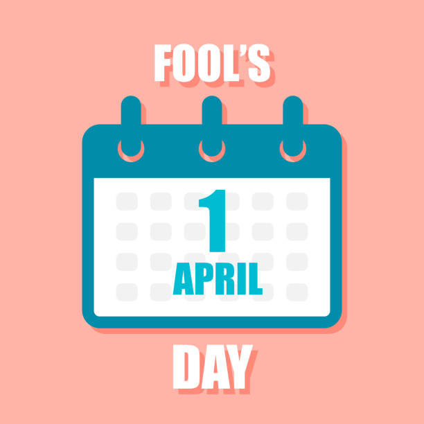 Calendar icon 1st of April. April fool's day. Calendar icon 1st of April. Flat vector illustration. april fools day calendar stock illustrations