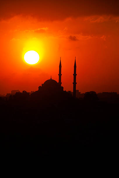 istock Sunset at mosque silhouette in Istanbul Turkey 121205593