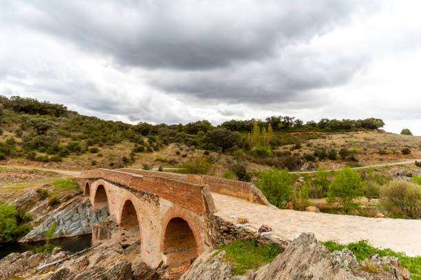 Landscape in the Montes de Toledo, next to the Cabañeros Natural Park, Castilla La Mancha, Spain.
