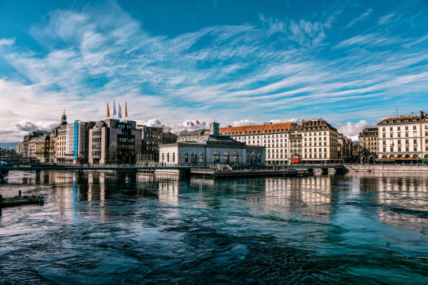 istock Arve River And Geneva Quayside 1212066448