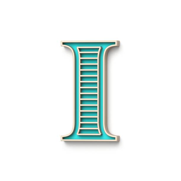 istock Classic old fashioned font Letter I 3D 1212068315