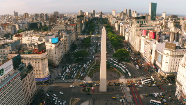 Obelisco of Buenos Aires Aerial view