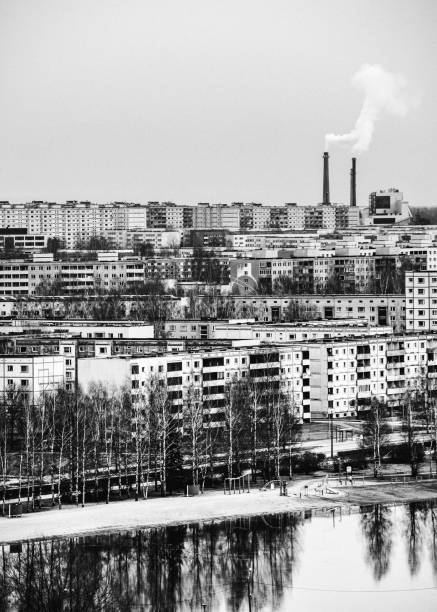 Soviet style apartment buildings.Tartu, Estonia